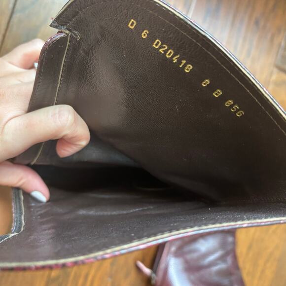 Cole Haan Women’s Cherry Red Heeled Leather Booties Sz 8B Pointed Toe Career - Picture 9 of 16